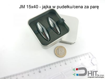 JM 15x40 - jajka w pudełku/cena za parę  - Śpiewające magnesy hematytowe