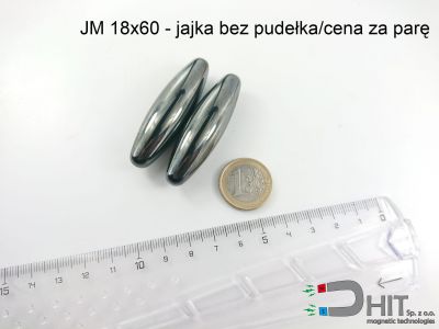 JM 18x60 - jajka bez pudełka/cena za parę  - grające magnesy hematytowe