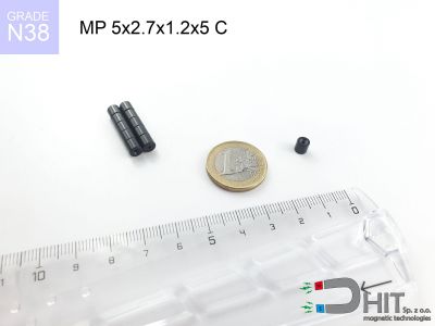MP 5x2.7/1.2x5 C N38 - magnesy w kształcie pierścienia
