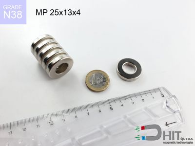 MP 25x13x4 N38 magnes pierścieniowy