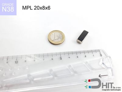 MPL 20x8x6 [N38] - magnes płytkowy