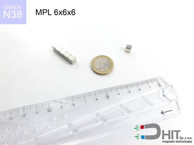 MPL 6x6x6 N38 magnes płytkowy