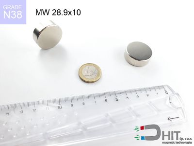 MW 28.9x10 N38 magnes walcowy