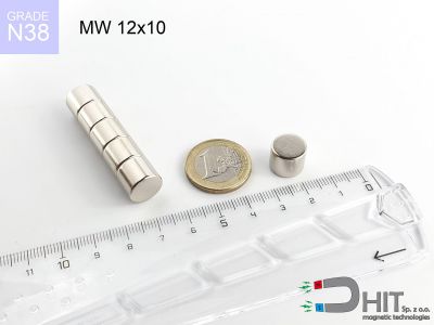 MW 12x10 N38 magnes walcowy