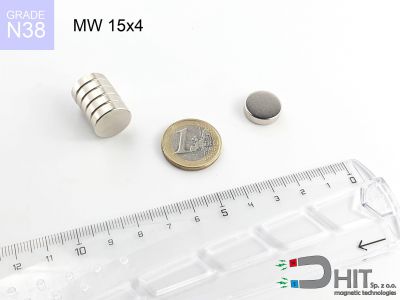 MW 15x4 N38 magnes walcowy