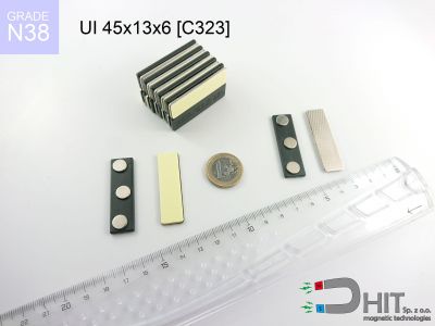 UI 45x13x6 [C323] N38 - magnetyczne zaczepy do identyfikatorów