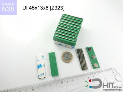UI 45x13x6 [Z323] N38 - zatrzaski magnetyczne do identyfikatorów