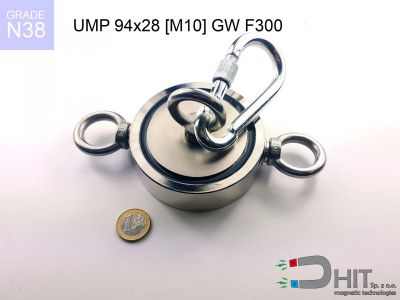 UMP 94x28 [3xM10] GW F300 GOLD N38 - uchwyty magnetyczne dla poszukiwaczy