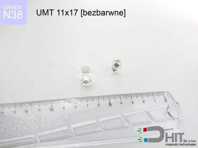 UMT 11x17 colorless N38 - uchwyty magnetyczne do tablic